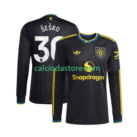 Maglia Manchester United Benjamin Sesko 30 Gara Terza Uomo 2025-2026 ML