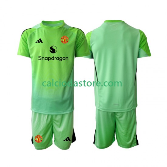 Maglia Portiere Manchester United Gara Quarto Completo Bambino 2-13 Anni 2025-2026 MC