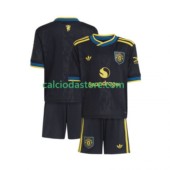 Maglia Manchester United Gara Terza Completo Bambino 2-13 Anni 2025-2026 MC