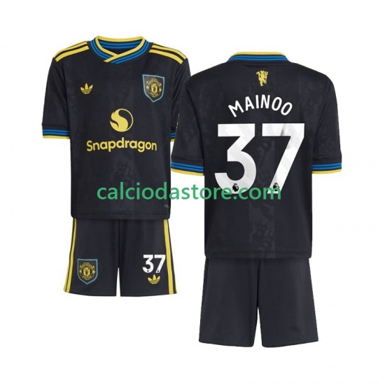 Maglia Manchester United Kobbie Mainoo 37 Gara Terza Completo Bambino 2-13 Anni 2025-2026 MC