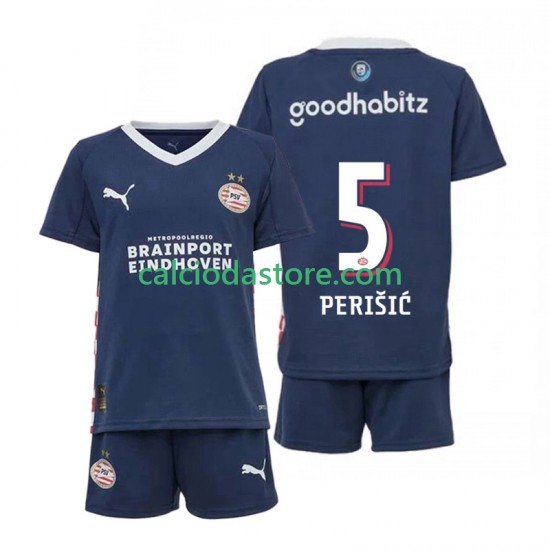 Maglia PSV Eindhoven Ivan Perisic 5 Gara Away Completo Bambino 2-13 Anni 2025-2026 MC