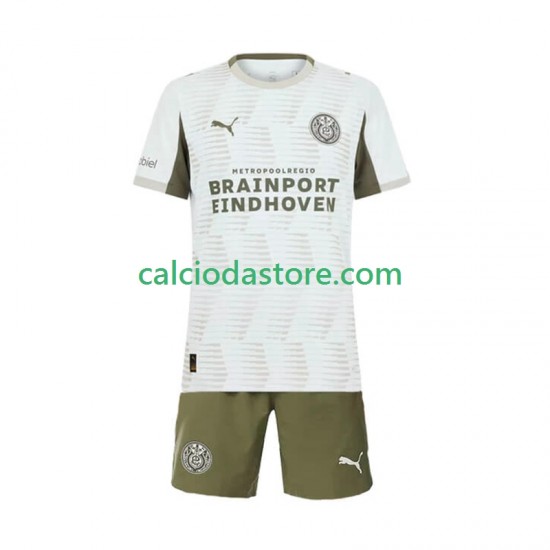 Maglia PSV Eindhoven Gara Terza Completo Bambino 2-13 Anni 2025-2026 MC