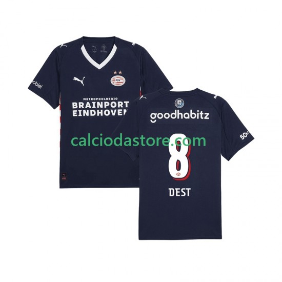 Maglia PSV Eindhoven Sergino Dest 8 Gara Away Uomo 2025-2026 MC