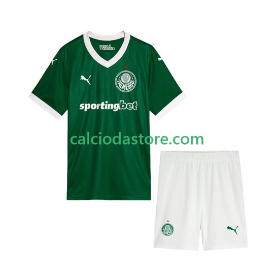 Maglia Palmeiras Gara Home Completo Bambino 2-13 Anni 2025-2026 MC