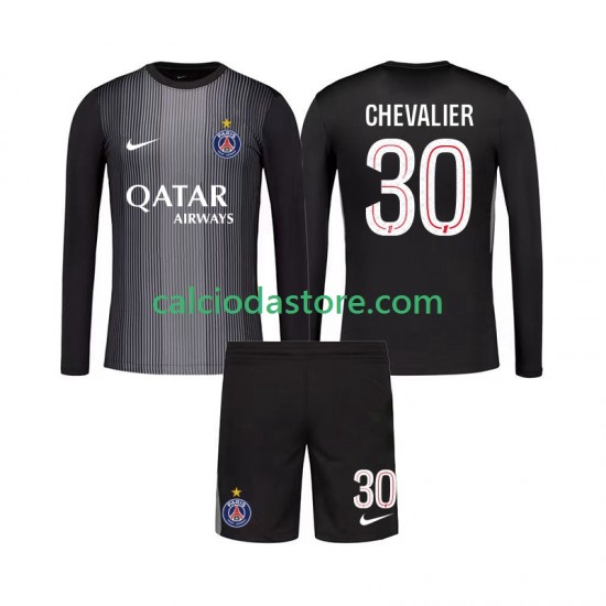 Maglia Portiere Paris Saint-Germain Lucas Chevalier 30 Gara Home Completo Bambino 2-13 Anni 2025-2026 ML