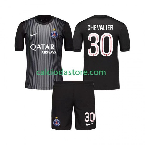 Maglia Portiere Paris Saint-Germain Lucas Chevalier 30 Gara Home Completo Bambino 2-13 Anni 2025-2026 MC