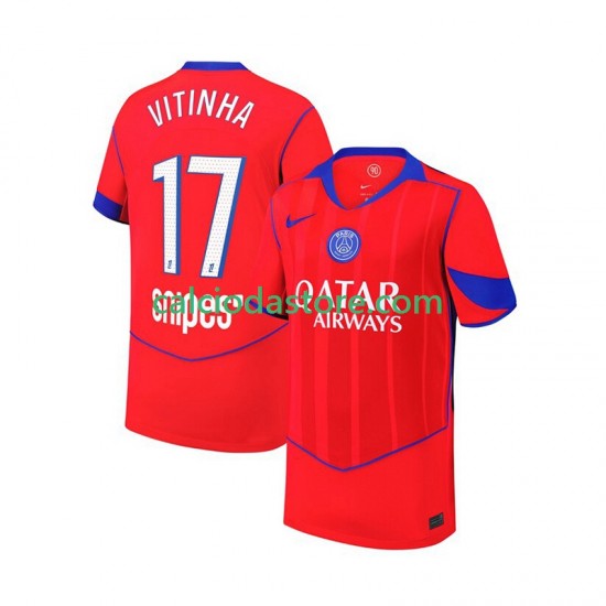 Maglia Paris Saint-Germain Khvicha Kvaratskhelia 7 Gara Terza Completo Bambino 2-13 Anni 2025-2026 MC