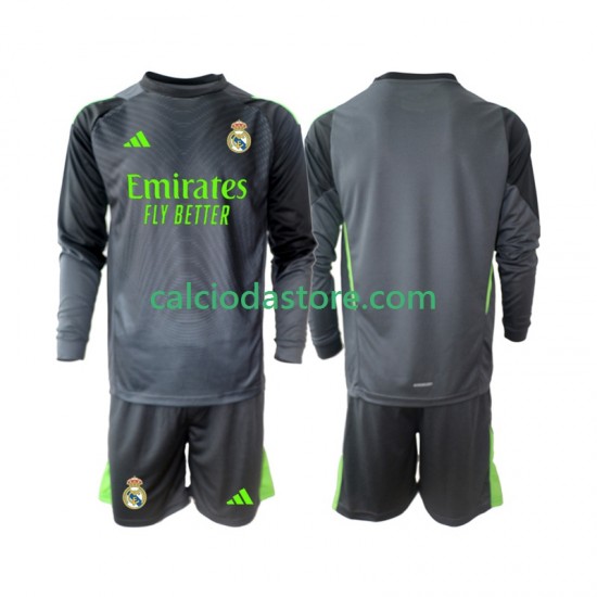 Maglia Portiere Real Madrid Gara Terza Completo Bambino 2-13 Anni 2025-2026 ML