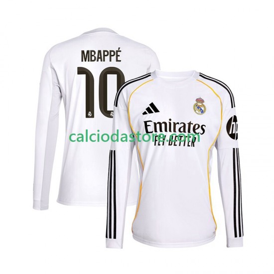 Maglia Real Madrid Mbappé Kylian 10 Gara Home Uomo 2025-2026 ML Maglia Real Madrid Mbappé Kylian 10 Gara Home Uomo 2025-2026 ML