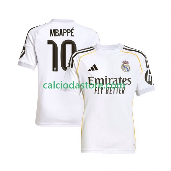 Maglia Real Madrid Mbappé Kylian 10 Gara Home Uomo 2025-2026 MC