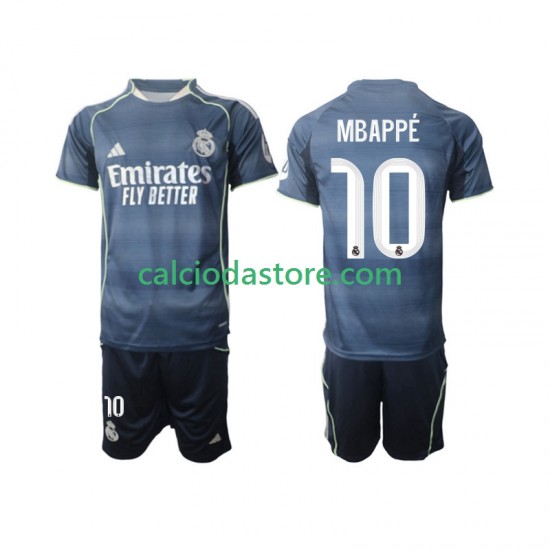 Maglia Real Madrid Mbappé Kylian 10 Gara Away Completo Bambino 2-13 Anni 2025-2026 MC Maglia Real Madrid Mbappé Kylian 10 Gara Away Completo Bambino 2-13 Anni 2025-2026 MC