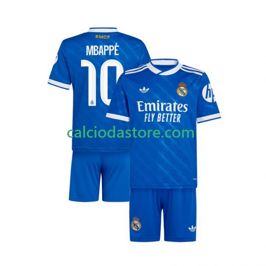 Maglia Real Madrid Mbappé Kylian 10 Gara Terza Completo Bambino 2-13 Anni 2025-2026 MC