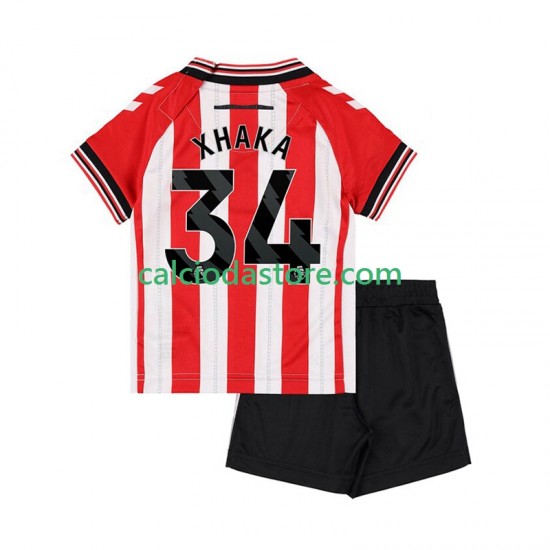 Maglia Sunderland Granit Xhaka 34 Gara Home Completo Bambino 2-13 Anni 2025-2026 MC