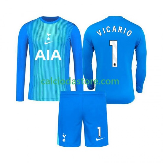 Maglia Portiere Tottenham Hotspur Guglielmo Vicario 1 Gara Away Completo Bambino 2-13 Anni 2025-2026 ML
