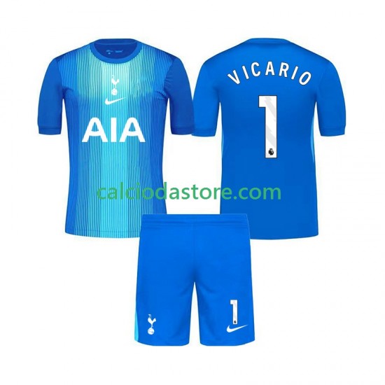 Maglia Portiere Tottenham Hotspur Guglielmo Vicario 1 Gara Away Completo Bambino 2-13 Anni 2025-2026 MC